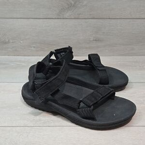 Teva Mens 6584 Hook&Loop Black Strappy Sandals Shoes Outdoor Sz 8
